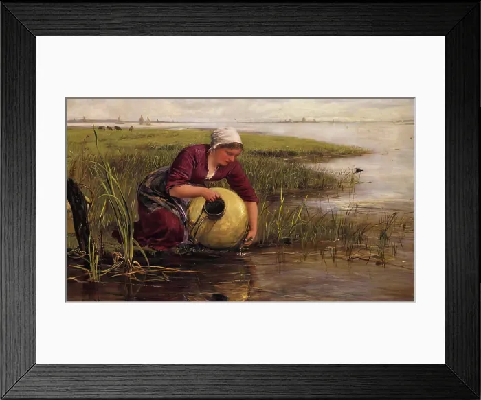 Framed Print : The Milkmaid of Maas, 1877. Creator: James Clarke Hook Framed Print : The Milkmaid of Maas, 1877. Creator: James Clarke Hook