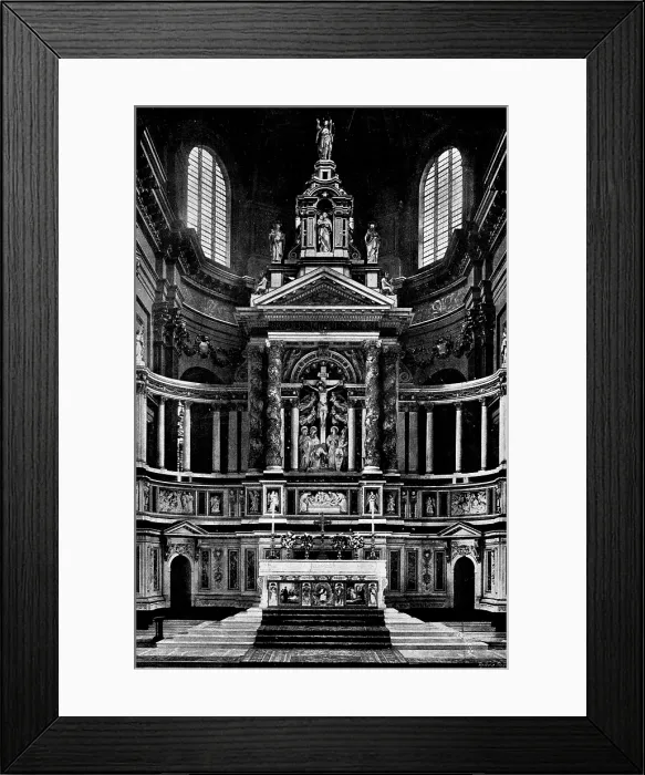 Framed Print : The Cathedrals of Great Britain: St. Paul's Cathedral - the Reredos, 1895. Creator: Francis Frith & Co. The Cathedrals of Great Britain: St