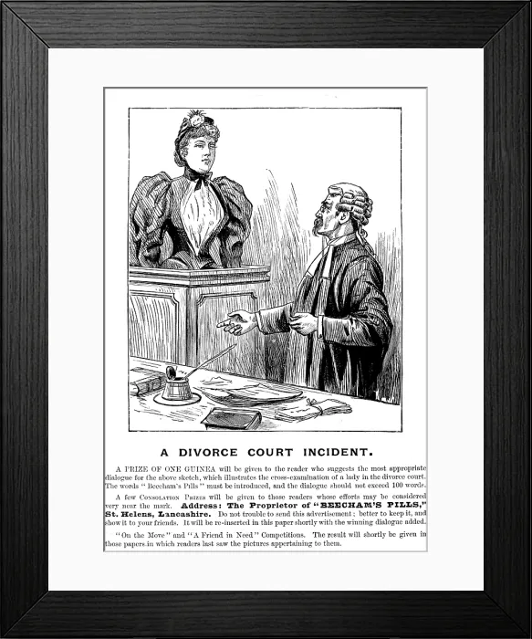 Framed Print : Advertisement for Beecham's Pills, 1895. Creator: Unknown. Advertisement for Beecham's Pills, 1895. Creator: Unknown Framed Print : Advertisement for Beecham's Pills, 1895. Creator: Unknown. Advertisement for Beecham's Pills, 1895. Creator: Unknown