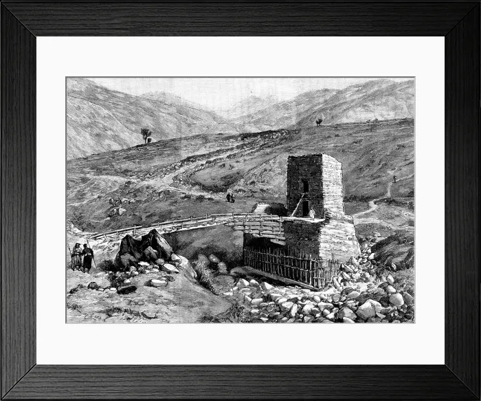 Framed Print : The Chitral Expedition: the Bridge at Chitral, 1895. Creator: P Naumann Framed Print : The Chitral Expedition: the Bridge at Chitral, 1895. Creator: P Naumann