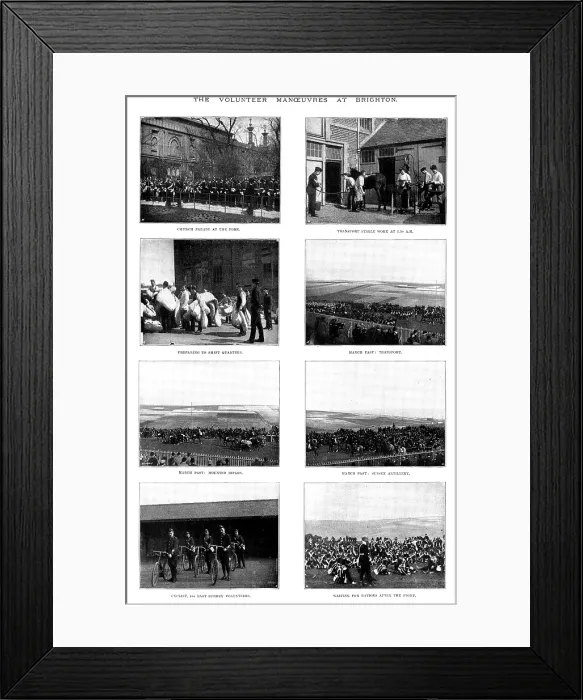 Framed Print : The Volunteer Manoeuvres at Brighton, 1895. Creator: Symmons & Thiele Framed Print : The Volunteer Manoeuvres at Brighton, 1895. Creator: Symmons & Thiele