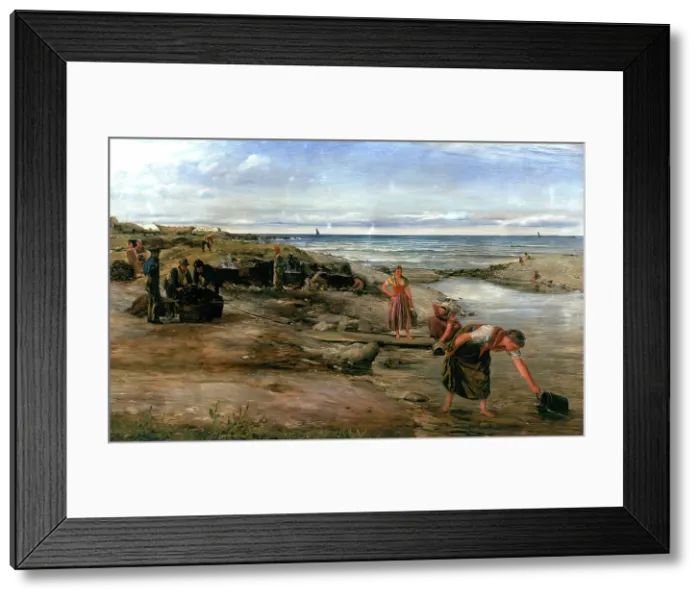 Framed Print : Tanning Nets, 1878. Creator: James Clarke Hook Framed Print : Tanning Nets, 1878. Creator: James Clarke Hook