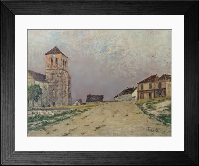 Framed Print : Village de Seine-et-Marne, c1890-1930. Creator: Ferdinand Jules Albert Gosselin Framed Print : Village de Seine-et-Marne, c1890-1930. Creator: Ferdinand Jules Albert Gosselin