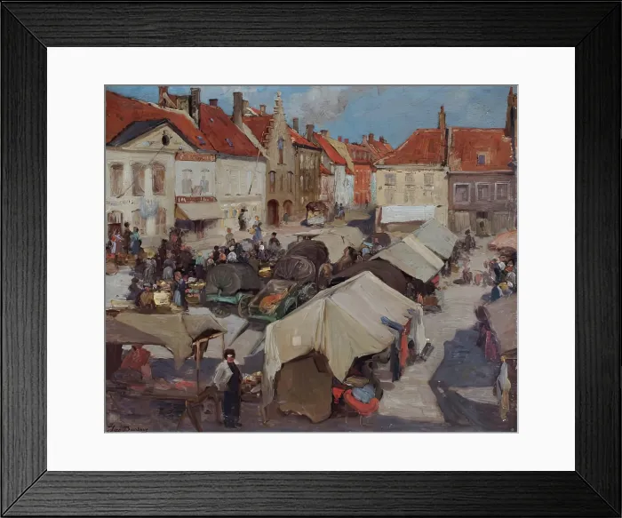 Framed Print : Northern European Market Scene, c1872-1910. Creator: George Davidson Framed Print : Northern European Market Scene, c1872-1910. Creator: George Davidson