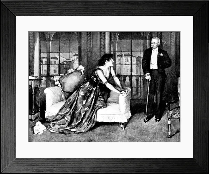 Framed Print : Mrs. Patrick Campbell and Mr. Hare in 'The Notorious Mrs. Ebbsmith, ' at the Garrick Theatre, 1895. Creator: George Meisenbach Framed Print : Mrs. Patrick Campbell and Mr. Hare in 'The Notorious Mrs. Ebbsmith, ' at the Garrick Theatre, 1895. Creator: George Meisenbach