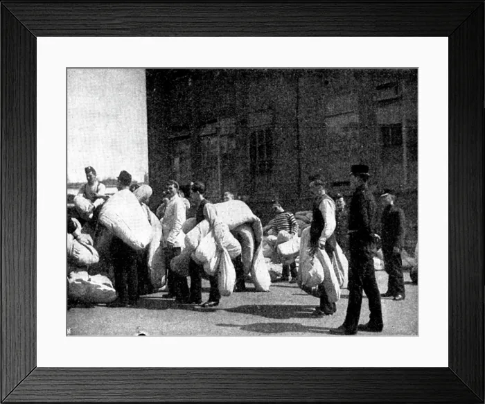 Framed Print : The Volunteer Manoeuvres at Brighton: Preparing to shift quarters, 1895. Creator: Symmons & Thiele Framed Print : The Volunteer Manoeuvres at Brighton: Preparing to shift quarters, 1895. Creator: Symmons & Thiele