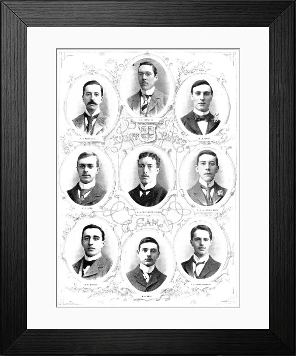 Framed Print : The Universities Boat-Race: the Cambridge Team, 1895. Creator: Stearn. The Universities Boat-Race: the Cambridge Team, 1895. Creator: Stearn Framed Print : The Universities Boat-Race: the Cambridge Team, 1895. Creator: Stearn. The Universities Boat-Race: the Cambridge Team, 1895. Creator: Stearn