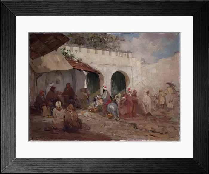 Framed Print : Eastern Village Scene, c1872-1910. Creator: George Davidson Framed Print : Eastern Village Scene, c1872-1910. Creator: George Davidson