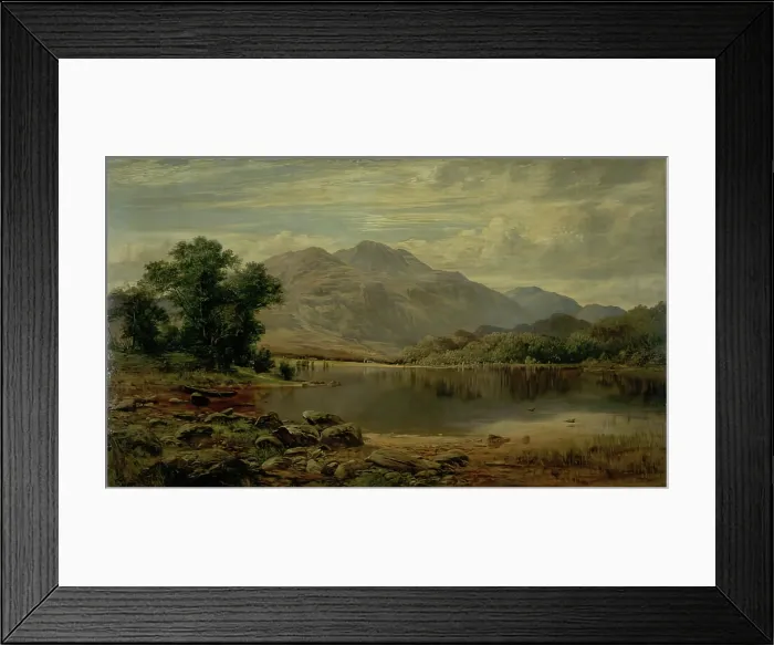 Framed Print : In the Trossachs - Loch Achray from the Island, 1866. Creator: James Docharty Framed Print : In the Trossachs - Loch Achray from the Island, 1866. Creator: James Docharty