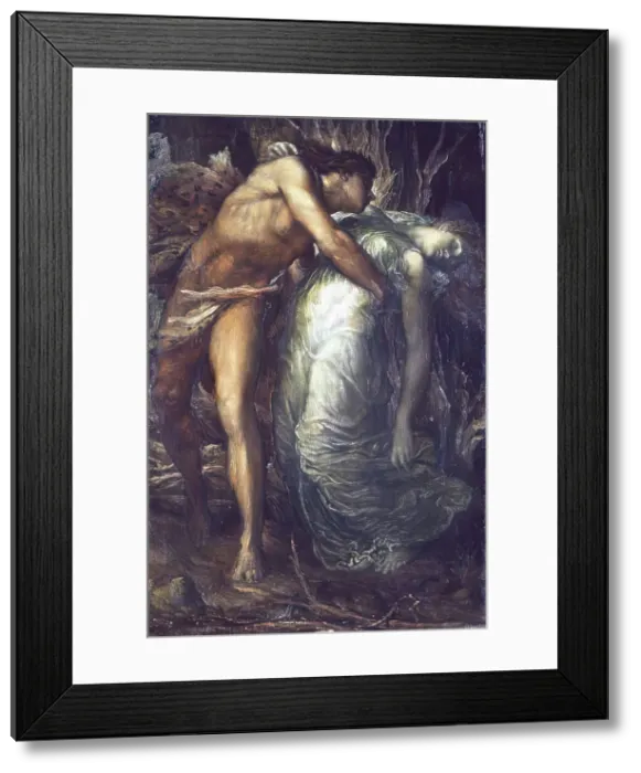 Framed Print : Orpheus and Eurydice, 1872. Creator: George Frederick Watts Framed Print : Orpheus and Eurydice, 1872. Creator: George Frederick Watts