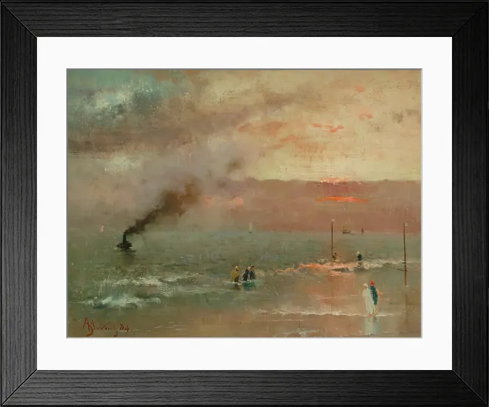 Framed Print : Scheveningen Sands, 1884. Creator: Alfred Stevens Framed Print : Scheveningen Sands, 1884. Creator: Alfred Stevens