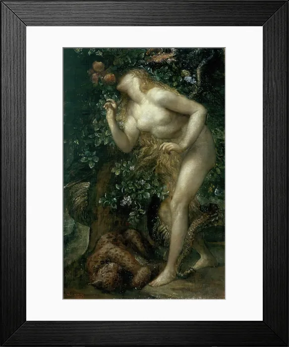 Framed Print : Eve Tempted, 1881. Creator: George Frederick Watts Framed Print : Eve Tempted, 1881. Creator: George Frederick Watts