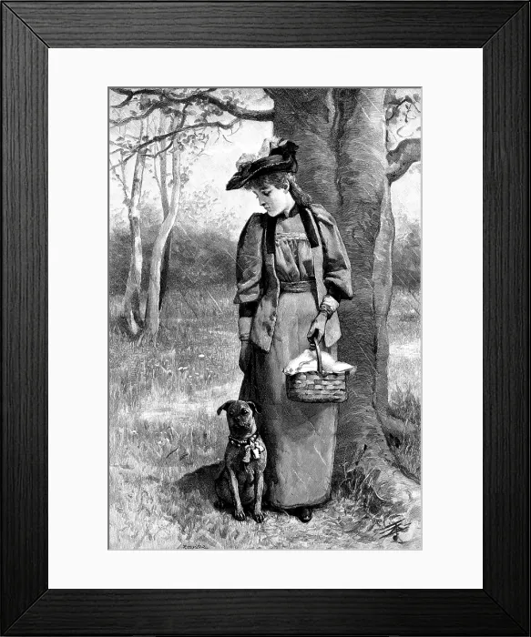 Framed Print : An April Shower, 1895. Creator: R. Taylor Framed Print : An April Shower, 1895. Creator: R. Taylor