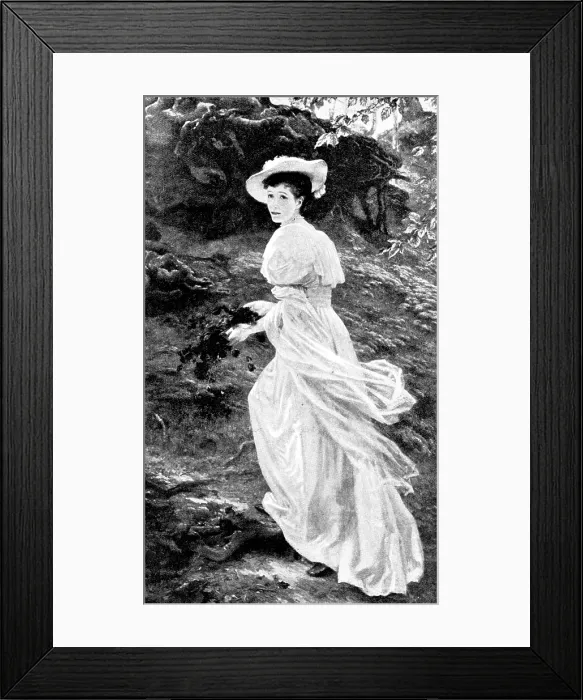 Framed Print : Pictures from the Royal Academy: Through the Wood...Louisa Starr-Canziani, 1895. Creator: George Meisenbach Framed Print : Pictures from the Royal Academy: Through the Wood...Louisa Starr-Canziani, 1895. Creator: George Meisenbach