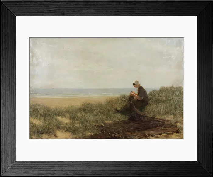 Framed Print : On the Bents, Aberdeen, 1873. Creator: Archibald David Reid Framed Print : On the Bents, Aberdeen, 1873. Creator: Archibald David Reid