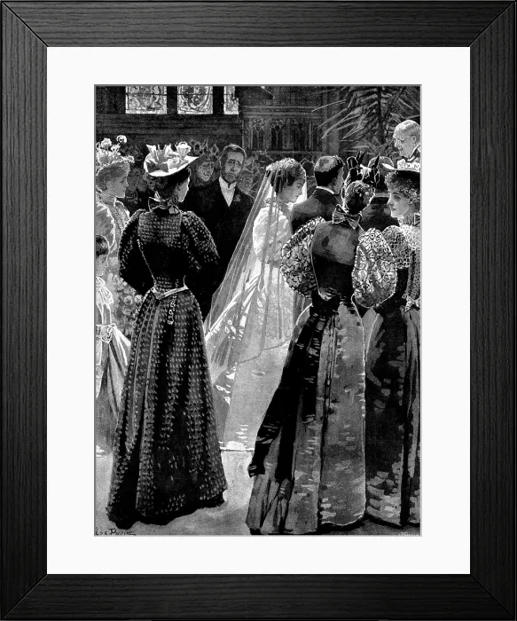 Framed Print : The Marriage of Miss Peel with Mr. Rochfort Maguire, M.P. St. Margaret's Church, Westminster, 1895. Creator: George Meisenbach. The Marriage of Miss Peel with Mr Framed Print : The Marriage of Miss Peel with Mr. Rochfort Maguire, M.P. St. Margaret's Church, Westminster, 1895. Creator: George Meisenbach. The Marriage of Miss Peel with Mr