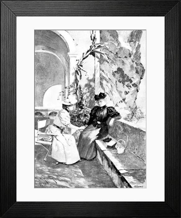 Framed Print : Adam Johnstone's Son: She...leaned forward...gazing into her face with a look of anxiety, 1895 Framed Print : Adam Johnstone's Son: She...leaned forward...gazing into her face with a look of anxiety, 1895