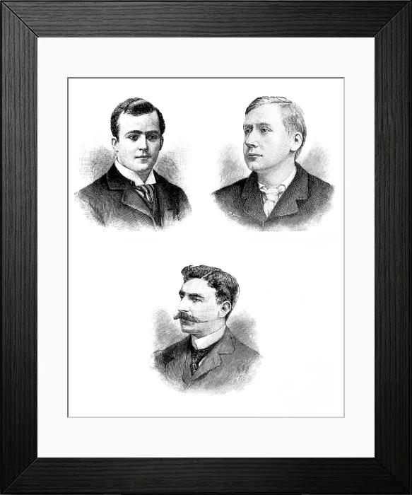 Framed Print : Mr. G. E. Armstrong, Mr. H. W. Massingham, Mr. W. A. Locker, 1895. Creator: P Naumann Framed Print : Mr. G. E. Armstrong, Mr. H. W. Massingham, Mr. W. A. Locker, 1895. Creator: P Naumann