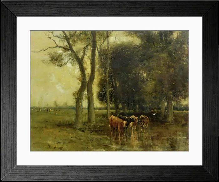 Framed Print : Landscape with Cattle, c1872. Creator: Archibald David Reid Framed Print : Landscape with Cattle, c1872. Creator: Archibald David Reid