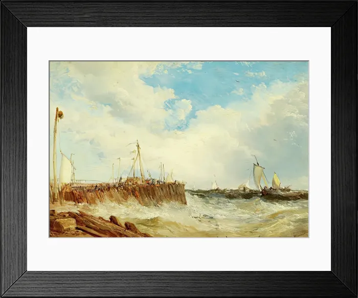 Framed Print : On the Coast of Holland, 1876. Creator: James Webb Framed Print : On the Coast of Holland, 1876. Creator: James Webb