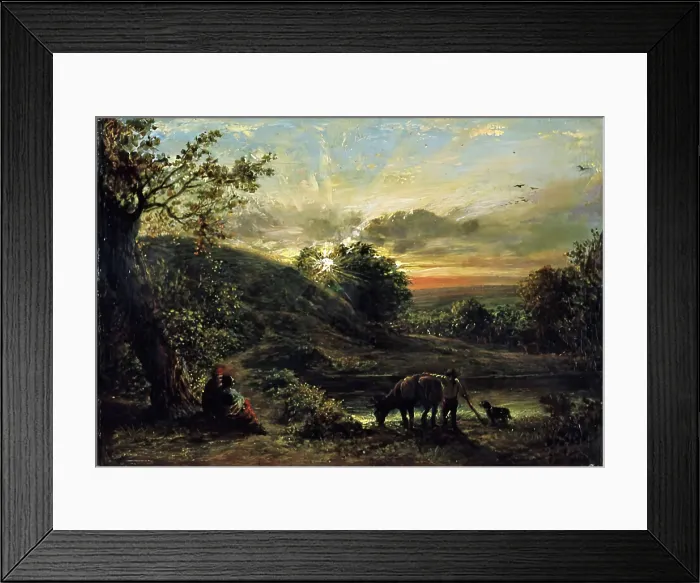 Framed Print : Landscape in Surrey, c1850s. Creator: John Linnell the Elder Framed Print : Landscape in Surrey, c1850s. Creator: John Linnell the Elder