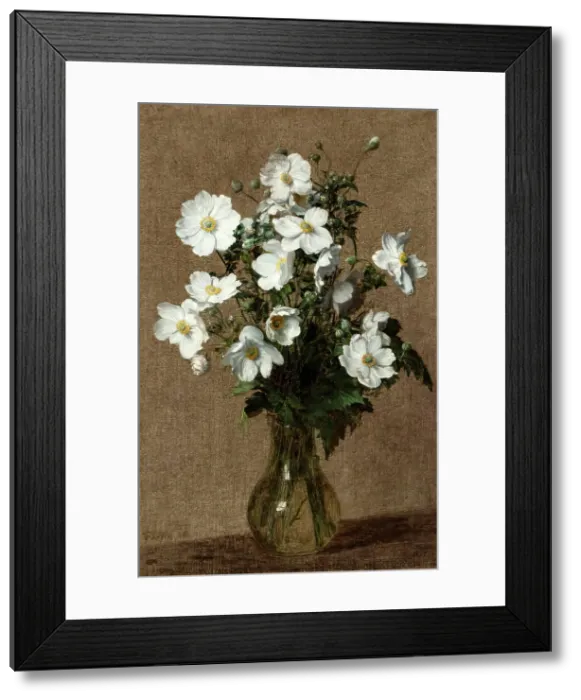 Framed Print : Japanese Anemones, 1884. Creator: Henri Fantin-Latour Framed Print : Japanese Anemones, 1884. Creator: Henri Fantin-Latour