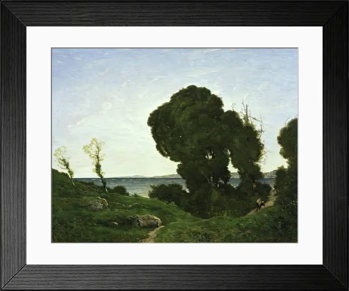 Framed Print : Sunshine on the Riviera, 1899. Creator: Henri-Joseph Harpignies Framed Print : Sunshine on the Riviera, 1899. Creator: Henri-Joseph Harpignies
