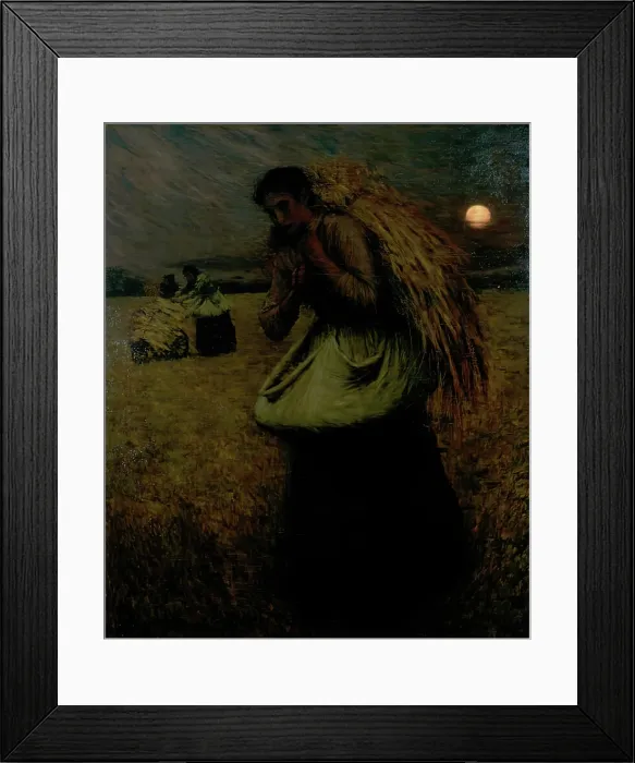 Framed Print : Nightfall (The Gleaners), c1895. Creator: Henry Herbert la Thangue Framed Print : Nightfall (The Gleaners), c1895. Creator: Henry Herbert la Thangue
