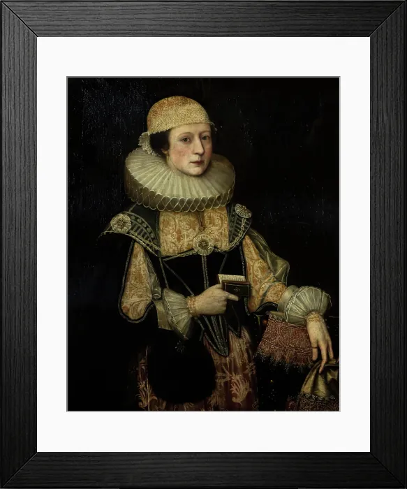 Framed Print : Portrait of a Lady, 1615-20. Creator: Unknown Framed Print : Portrait of a Lady, 1615-20. Creator: Unknown