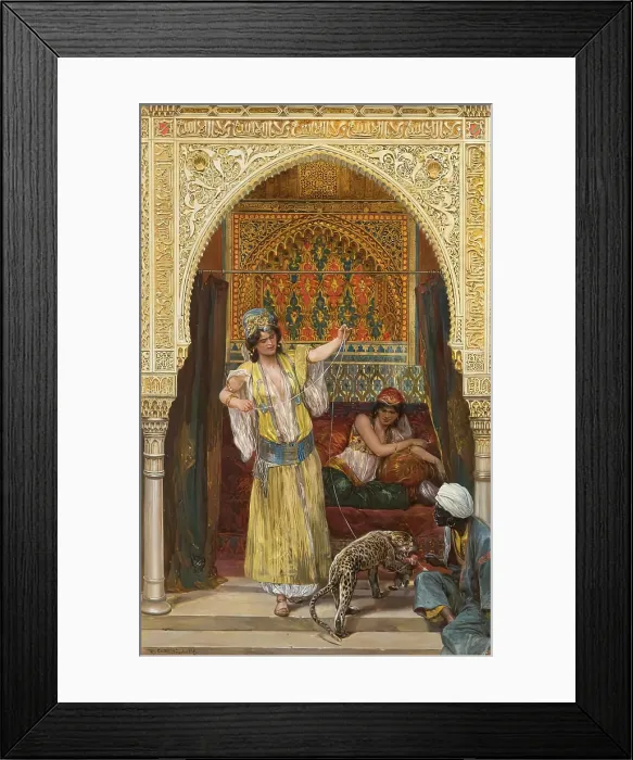 Framed Print : The Pet of the Harem, c1880-1927. Creator: Richard Caton Woodville II Framed Print : The Pet of the Harem, c1880-1927. Creator: Richard Caton Woodville II