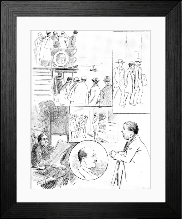 Framed Print : The Arrival of Jabez Spencer Balfour, 1895. Creator: George Meisenbach Framed Print : The Arrival of Jabez Spencer Balfour, 1895. Creator: George Meisenbach