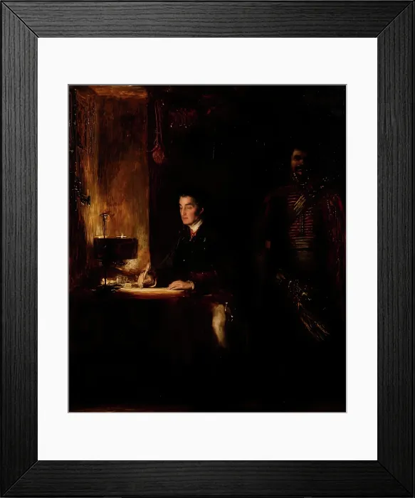 Framed Print : The Duke of Wellington writing Dispatches, 1836. Creator: David Wilkie Framed Print : The Duke of Wellington writing Dispatches, 1836. Creator: David Wilkie