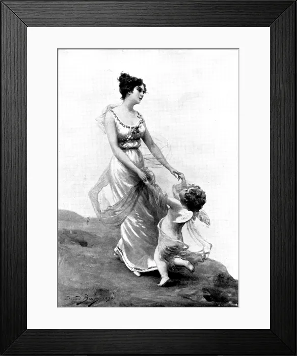 Framed Print : The Advent of Spring, 1895. Creator: Berlin Photographic Co Framed Print : The Advent of Spring, 1895. Creator: Berlin Photographic Co