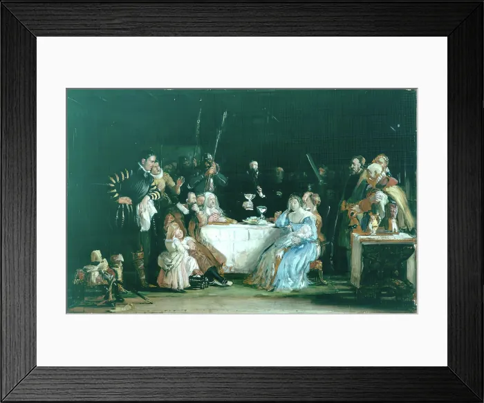 Framed Print : John Knox Dispensing the Sacrament - Sketch for the painting in John Knox's House, Edin...1850-64 Framed Print : John Knox Dispensing the Sacrament - Sketch for the painting in John Knox's House, Edin...1850-64