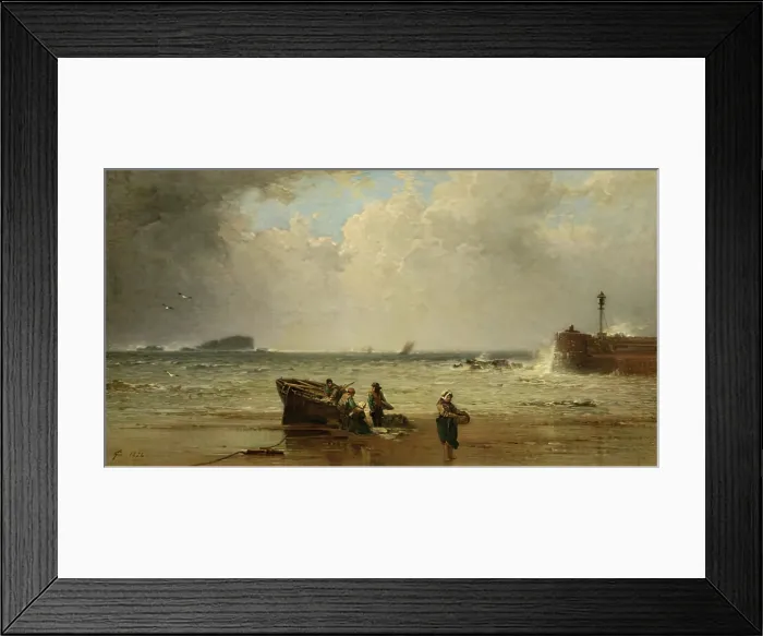 Framed Print : A North Easter - North Berwick, 1874. Creator: James Cassie Framed Print : A North Easter - North Berwick, 1874. Creator: James Cassie