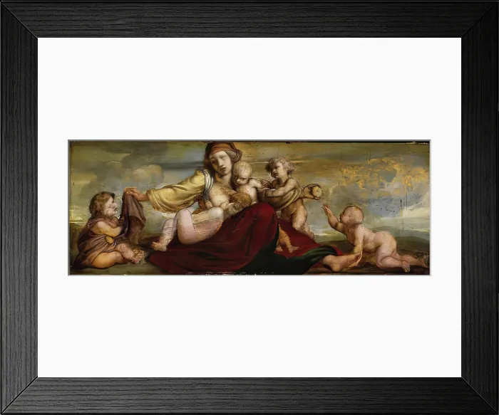 Framed Print : Motherhood - Sketch for fresco panel, c1844. Creator: William Dyce Framed Print : Motherhood - Sketch for fresco panel, c1844. Creator: William Dyce