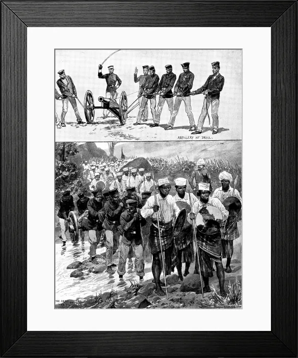 Framed Print : The Army of Madagascar, 1895. Creator: George Meisenbach Framed Print : The Army of Madagascar, 1895. Creator: George Meisenbach