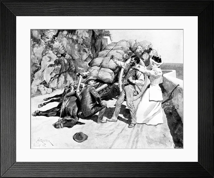 Framed Print : Adam Johnstone's Son: She...threw her arms round the drunken man's neck...and dragged him... 1895 Framed Print : Adam Johnstone's Son: She...threw her arms round the drunken man's neck...and dragged him... 1895