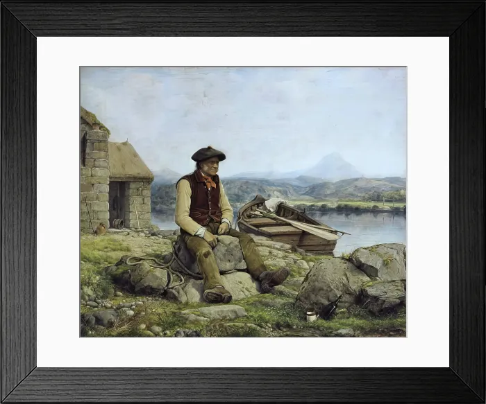 Framed Print : The Highland Ferryman, 1857. Creator: William Dyce Framed Print : The Highland Ferryman, 1857. Creator: William Dyce