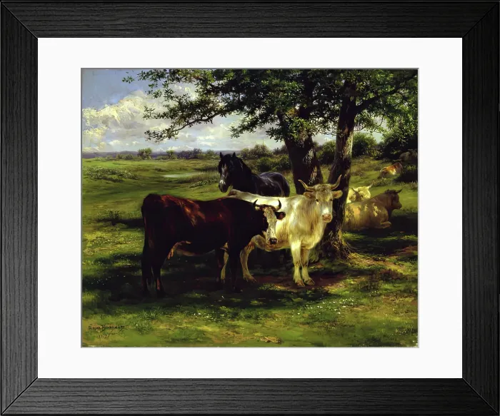 Framed Print : Noon Day Rest, 1877. Creator: Rosa Bonheur Framed Print : Noon Day Rest, 1877. Creator: Rosa Bonheur
