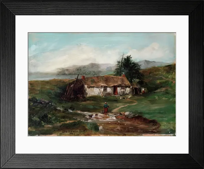 Framed Print : Croft Scene, 1882. Creator: John Francis Faed Framed Print : Croft Scene, 1882. Creator: John Francis Faed