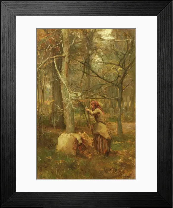 Framed Print : In the Woods at Muthill, Perthshire, 1880 - 1886. Creator: James Lawton Wingate Framed Print : In the Woods at Muthill, Perthshire, 1880 - 1886. Creator: James Lawton Wingate