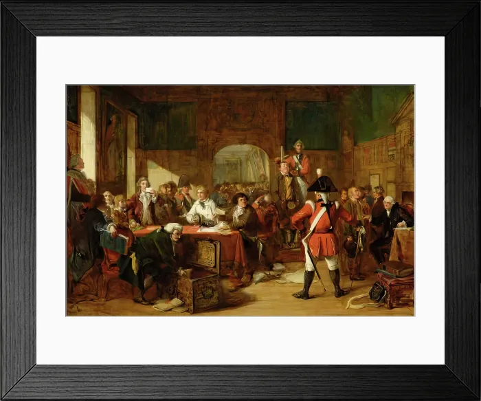 Framed Print : Sketch for 'Drawing For The Militia', 1849. Creator: John Phillip Framed Print : Sketch for 'Drawing For The Militia', 1849. Creator: John Phillip
