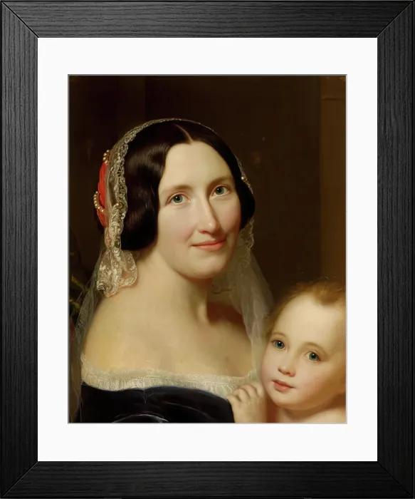 Framed Print : Lady Gordon and her Child, c1858. Creator: John Phillip Framed Print : Lady Gordon and her Child, c1858. Creator: John Phillip