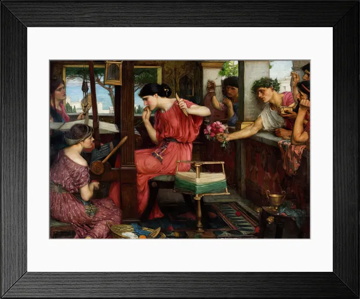 Framed Print : Penelope and the Suitors, 1911-1912. Creator: John William Waterhouse Framed Print : Penelope and the Suitors, 1911-1912. Creator: John William Waterhouse