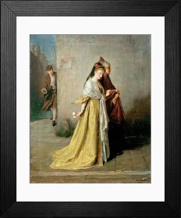 Framed Print : The Billet-Doux, 1869. Creator: Thomas Alexander Ferguson Graham Framed Print : The Billet-Doux, 1869. Creator: Thomas Alexander Ferguson Graham