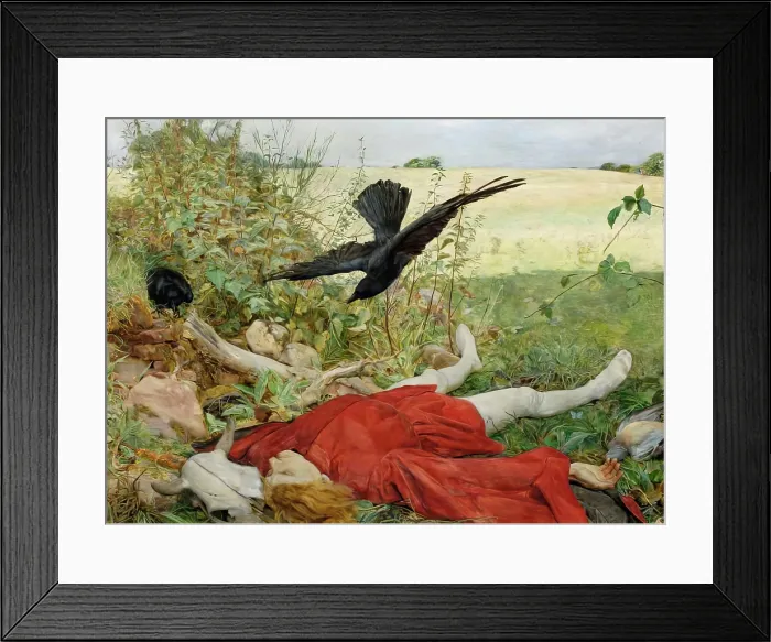 Framed Print : The Twa Corbies, 1901. Creator: Campbell Lindsay Smith Framed Print : The Twa Corbies, 1901. Creator: Campbell Lindsay Smith