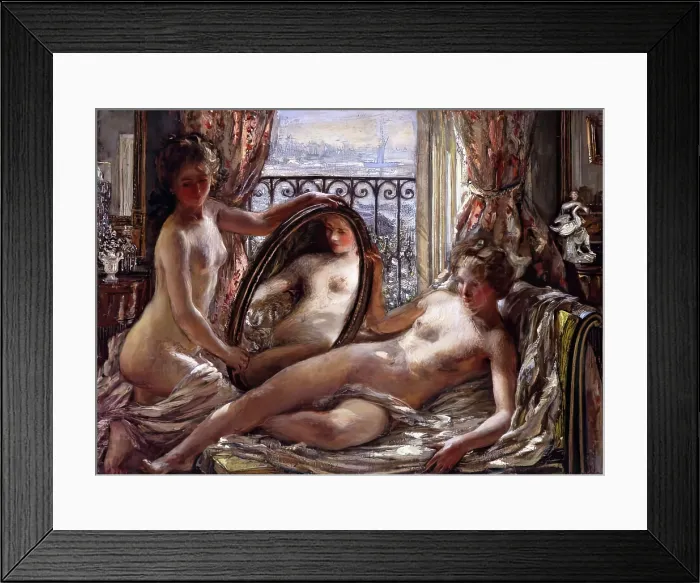 Framed Print : The Mirror, 1901. Creator: Philip Wilson Steer Framed Print : The Mirror, 1901. Creator: Philip Wilson Steer
