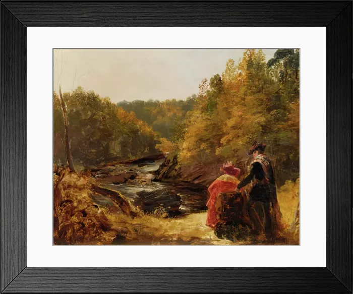 Framed Print : Landscape with Figures, 1830s. Creator: Unknown Framed Print : Landscape with Figures, 1830s. Creator: Unknown