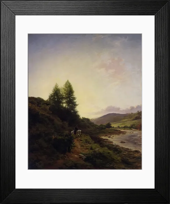 Framed Print : On the Dee near Woodend, 1867. Creator: Joseph Farquharson Framed Print : On the Dee near Woodend, 1867. Creator: Joseph Farquharson